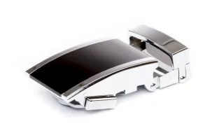 1.25" Onyx Buckle in Silver