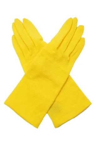 1980s Yohji Yamamoto Yellow Wool Blend Knit Gloves