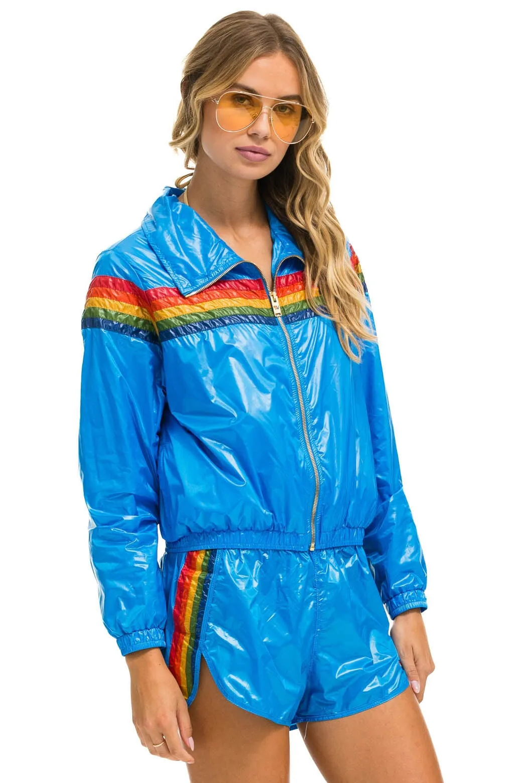 5 STRIPE WINDBREAKER -  BLUE CINA