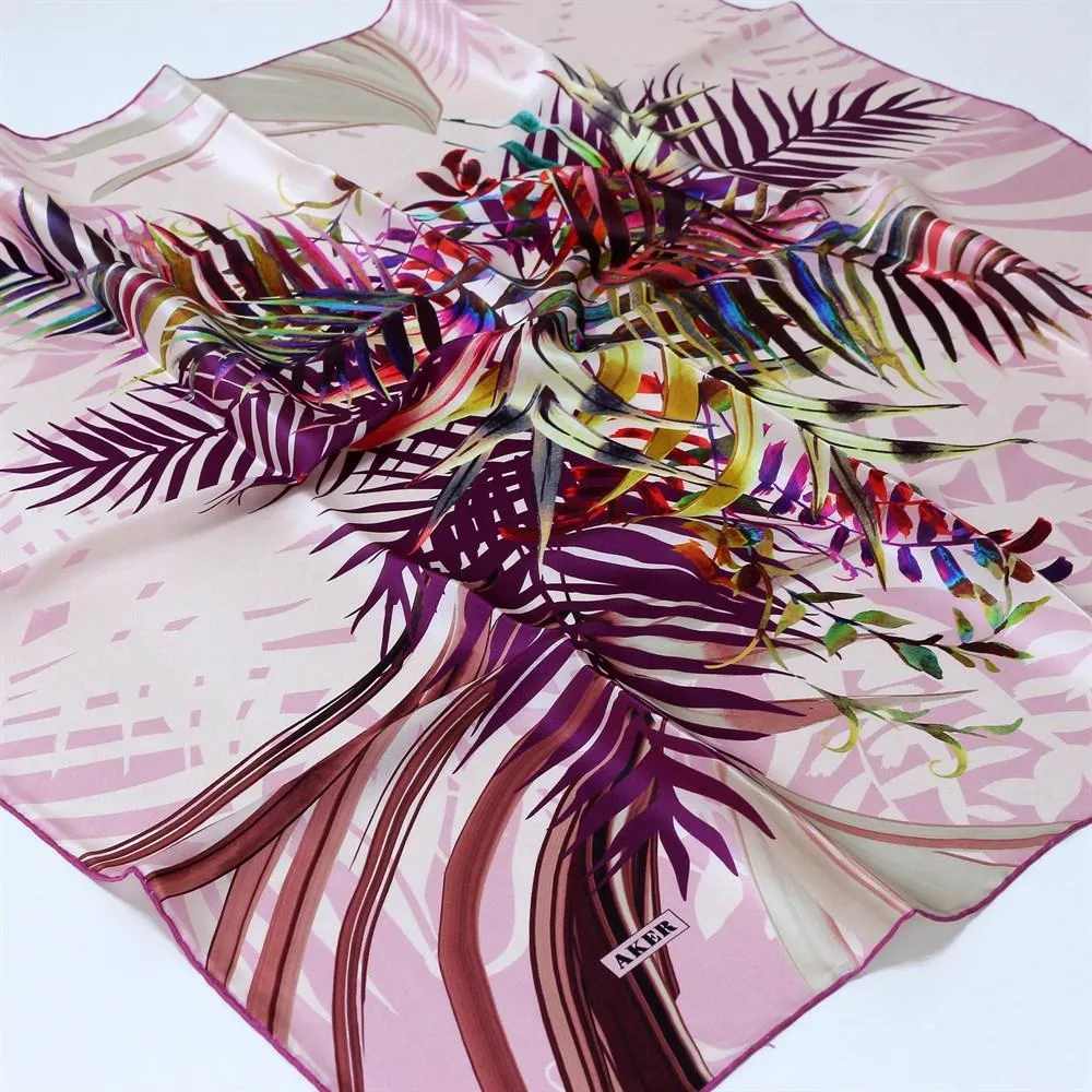 Aker Nature Pink Silk Scarf Nami