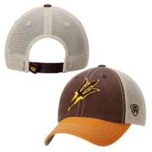 Arizona State Sun Devils Top of the World Maroon Yellow Offroad Snapback Hat Cap