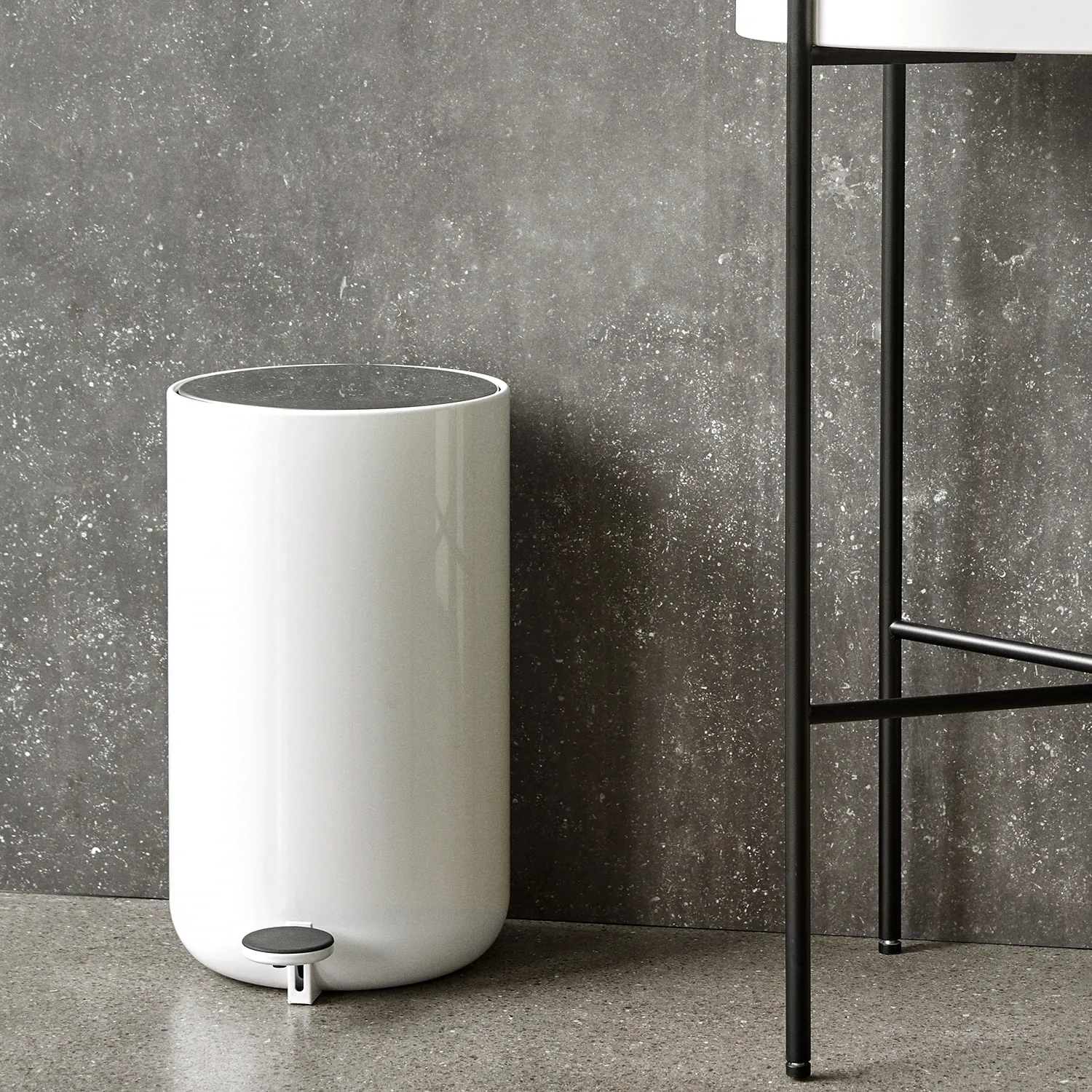 audo copenhagen (menu) | norm pedal bin 7 litre | gloss white - DC