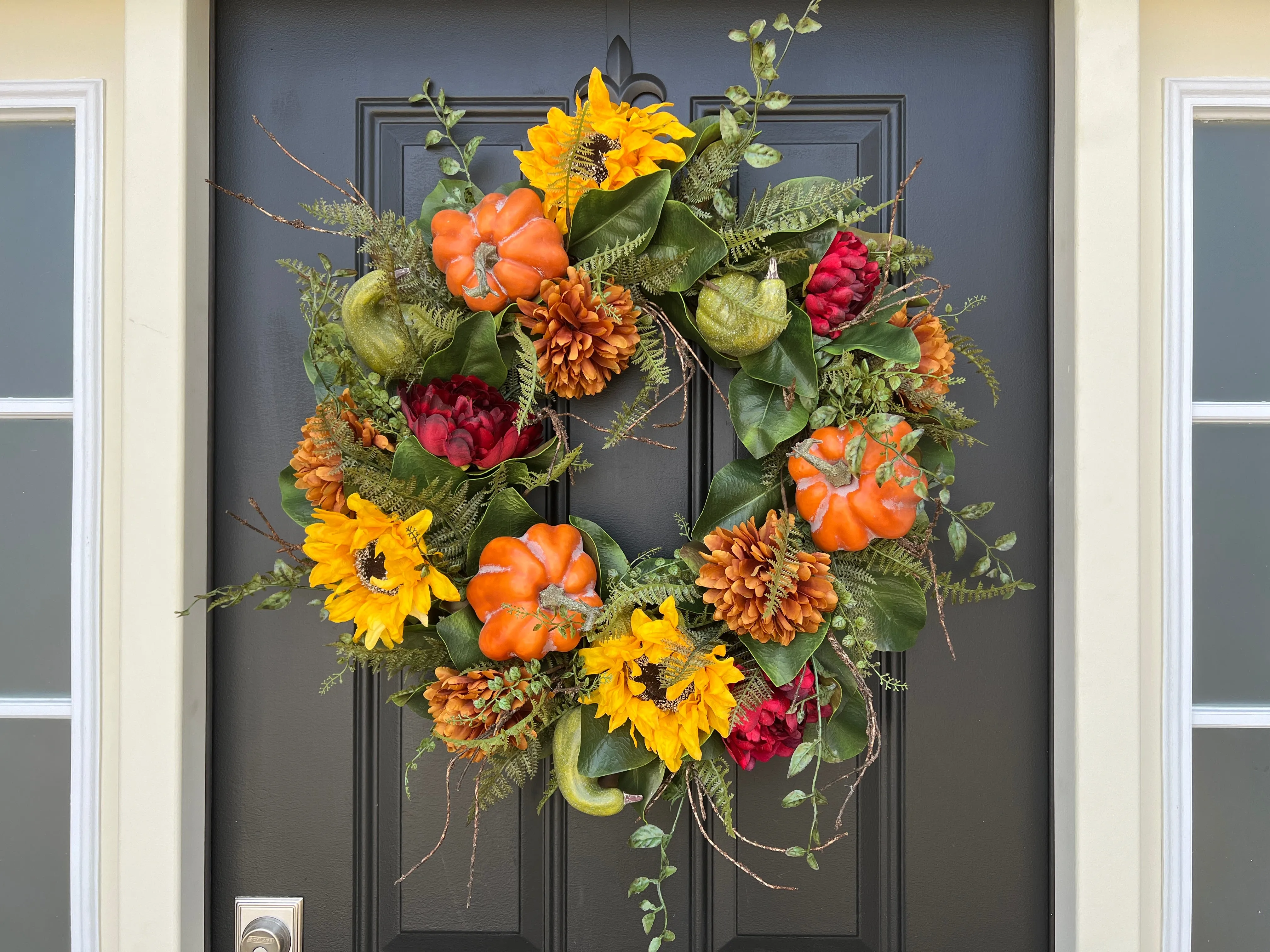 Autumn Abundance Pumpkin and Gourd Wreath