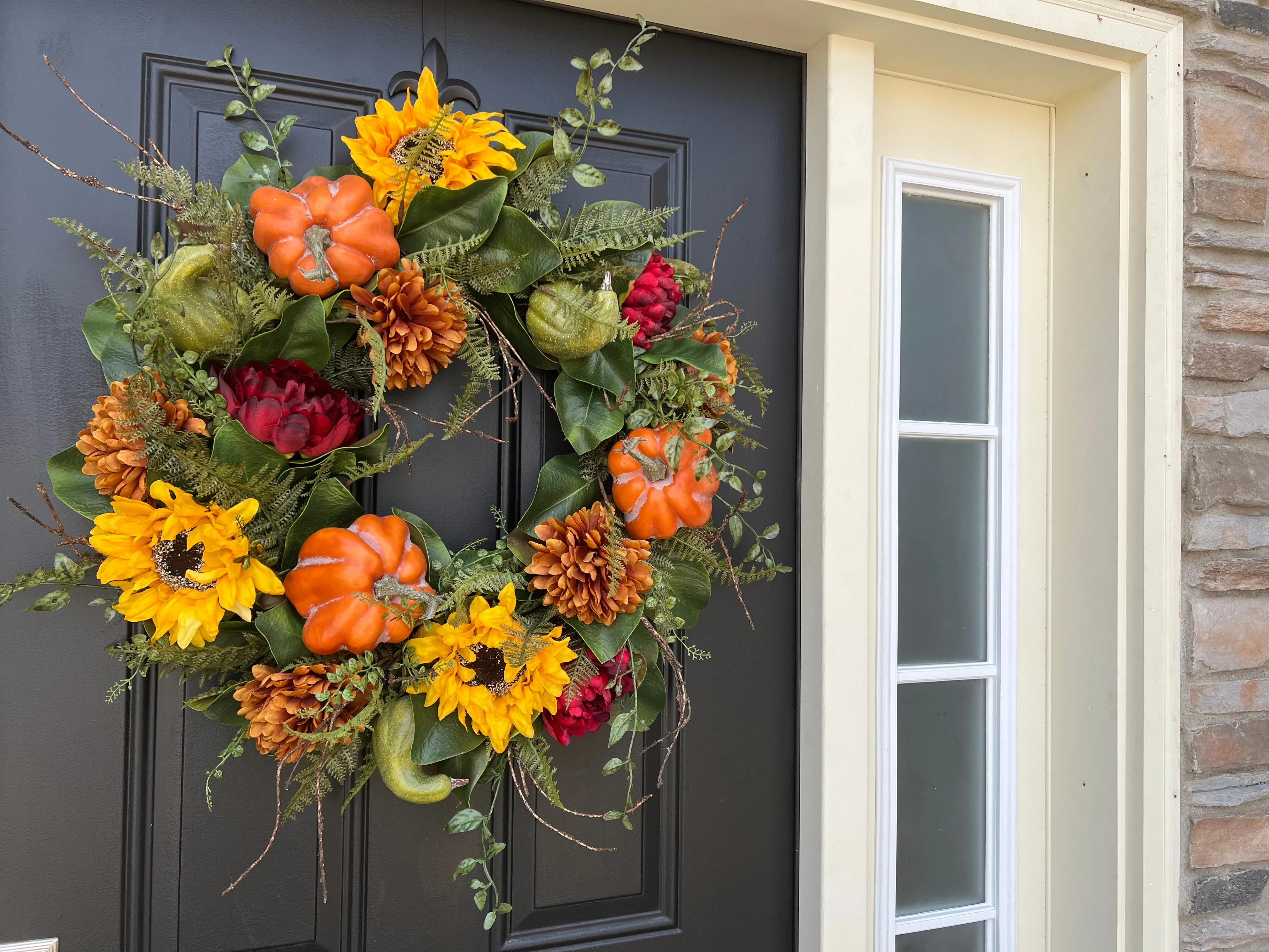 Autumn Abundance Pumpkin and Gourd Wreath