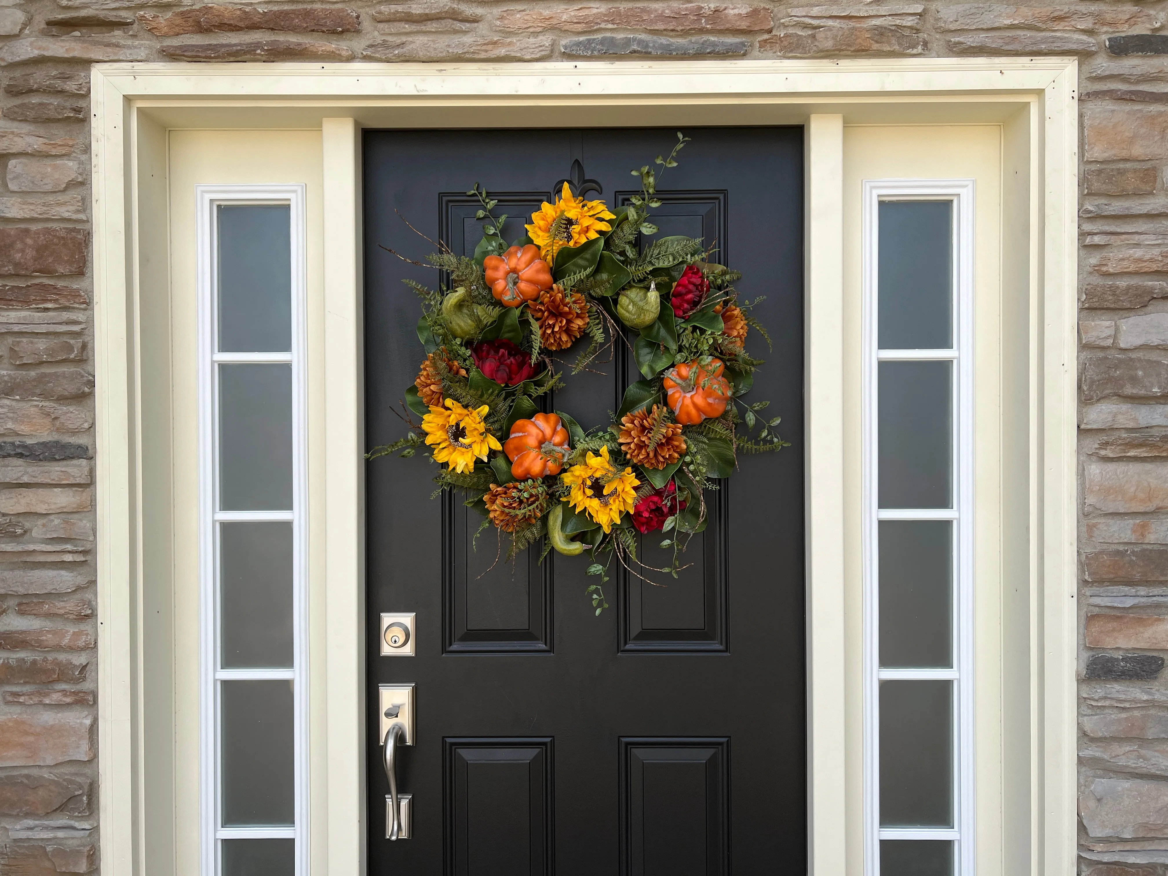 Autumn Abundance Pumpkin and Gourd Wreath