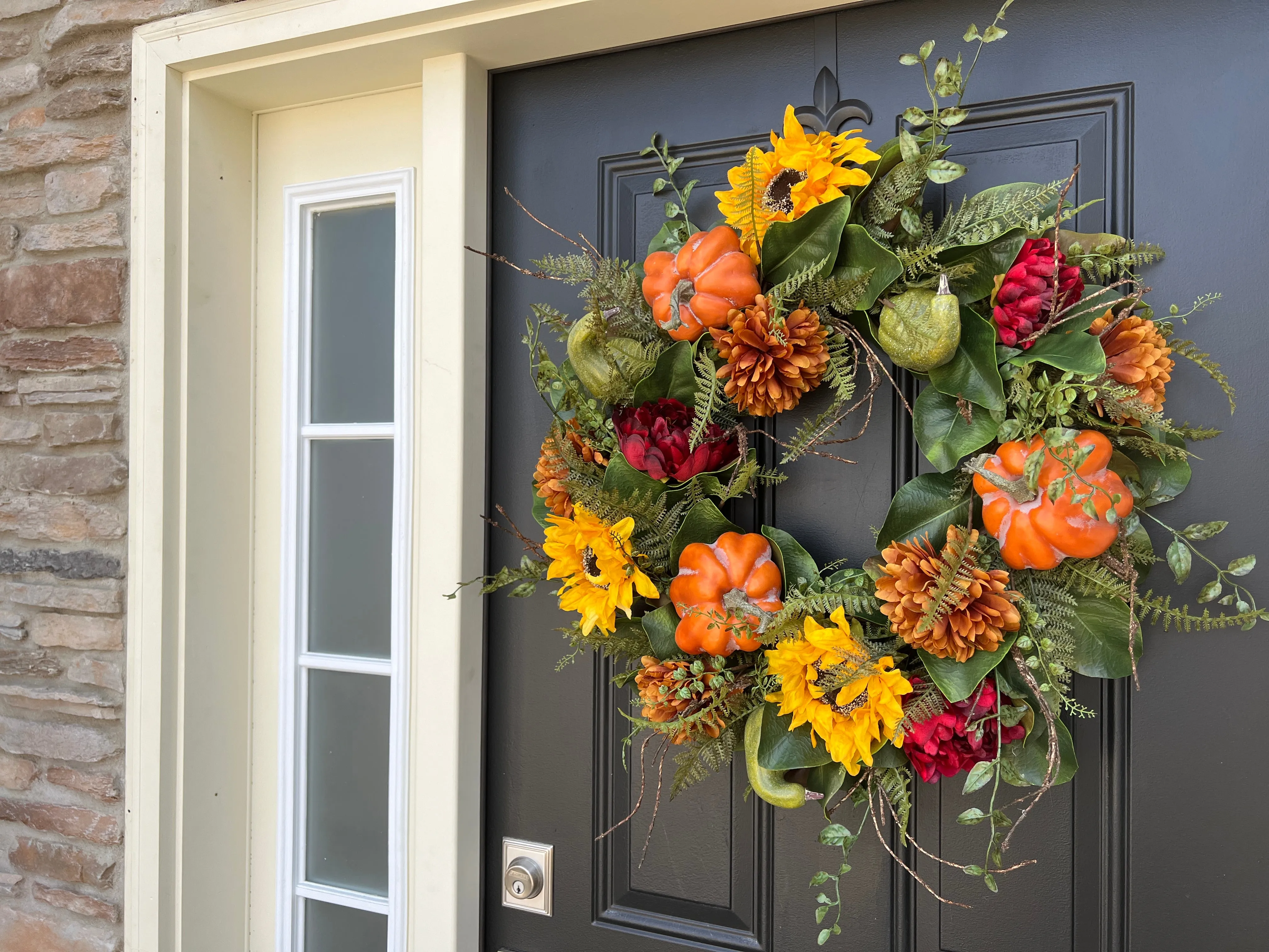 Autumn Abundance Pumpkin and Gourd Wreath