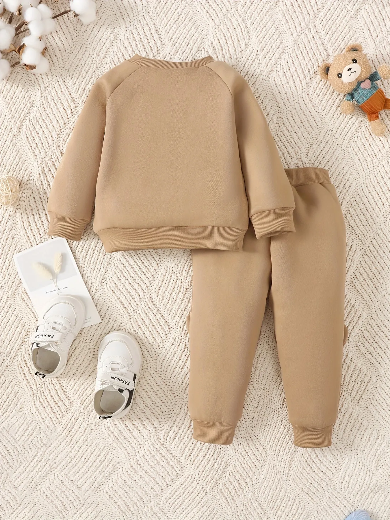 Baby Boys Cozy Bear Outfit Set for FallWinter