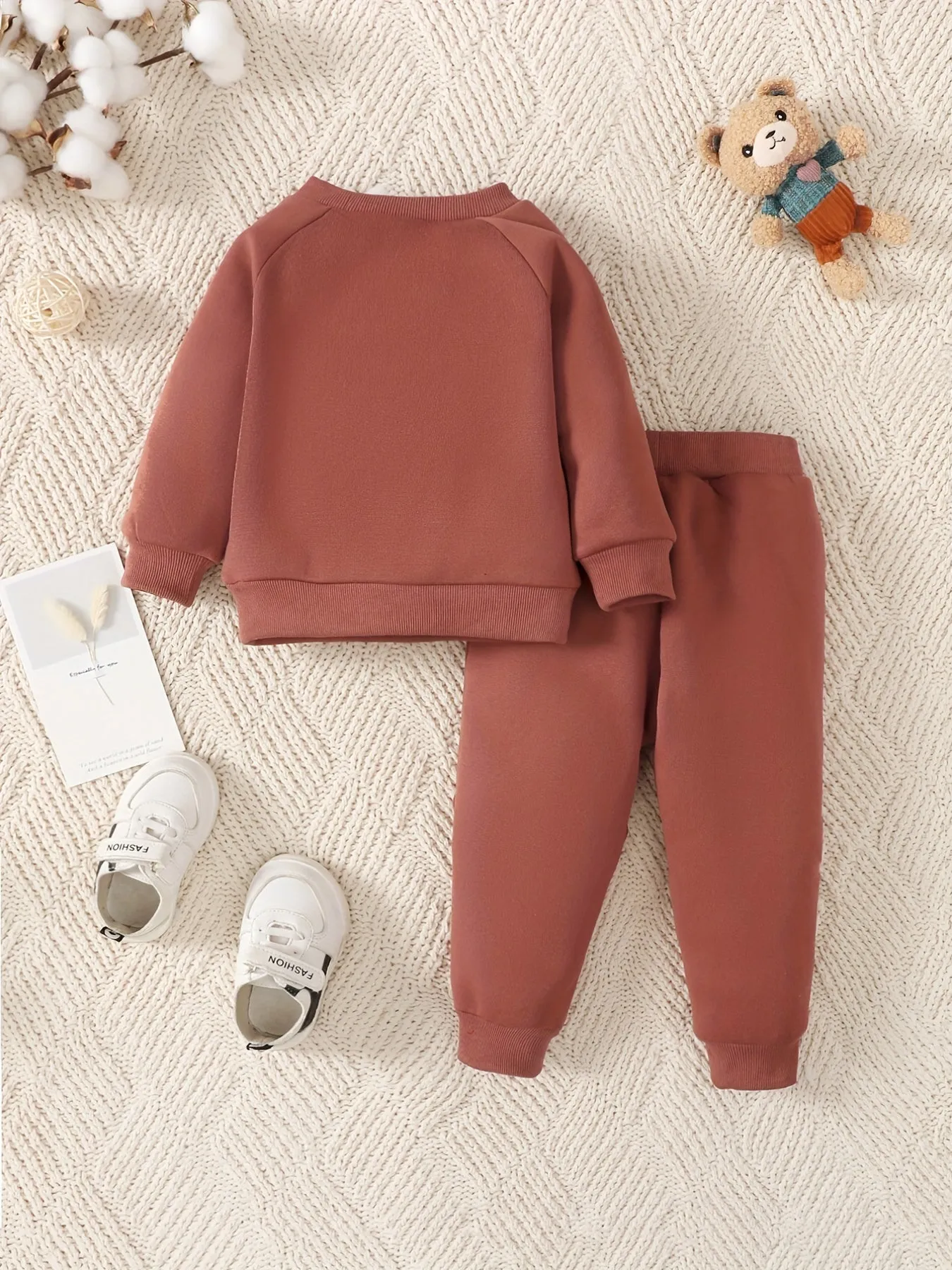 Baby Boys Cozy Bear Outfit Set for FallWinter