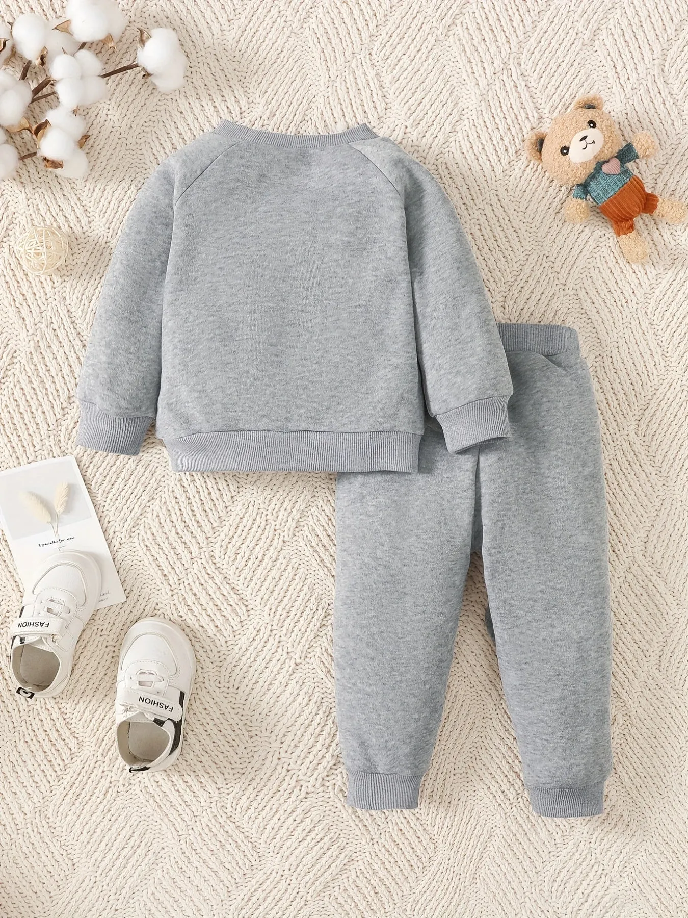 Baby Boys Cozy Bear Outfit Set for FallWinter