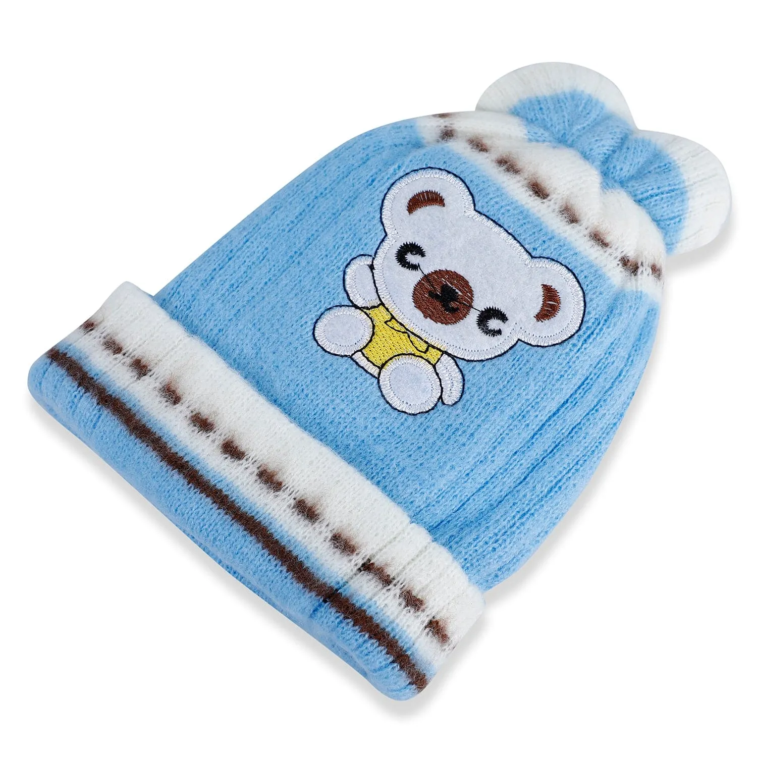 Baby Moo Koala Breathable Beanie Warm Knitted Woollen Cap - Blue