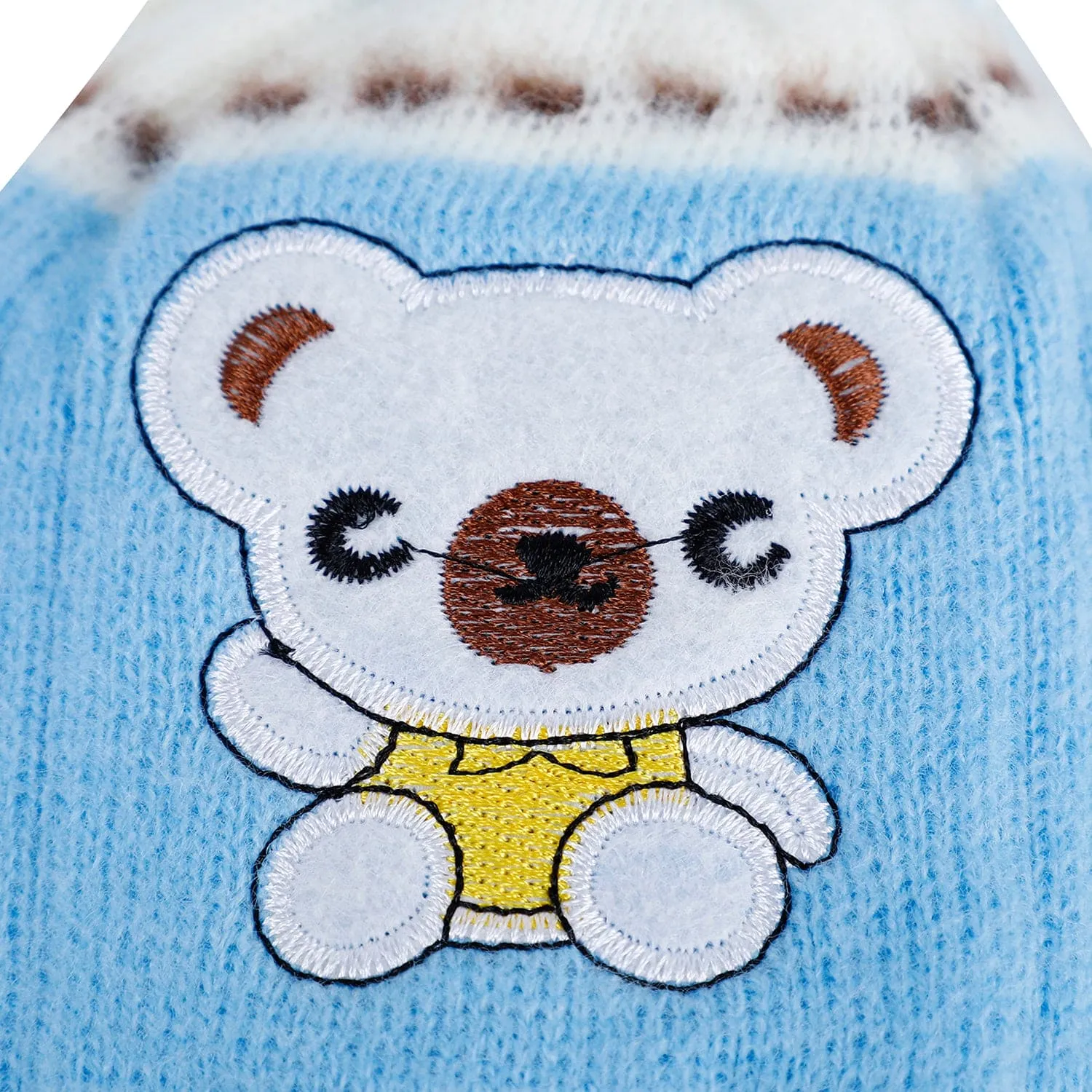 Baby Moo Koala Breathable Beanie Warm Knitted Woollen Cap - Blue