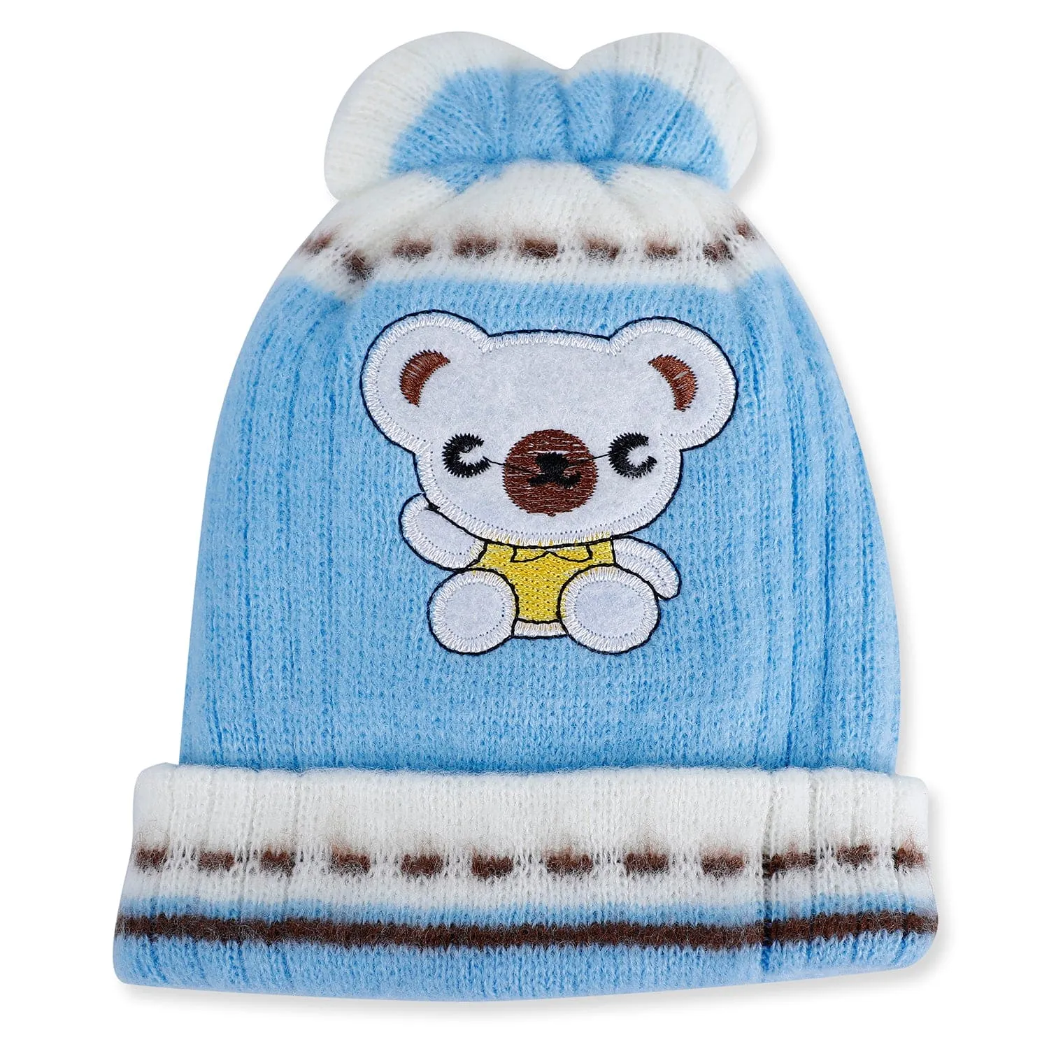 Baby Moo Koala Breathable Beanie Warm Knitted Woollen Cap - Blue