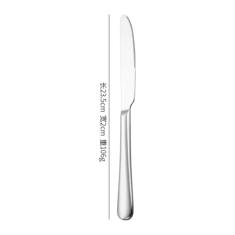 Baike Steak Knife Thick 081 Series Stainless Steel Western Food Knife, Fork and Spoon Suit Dessert Fork Spoon