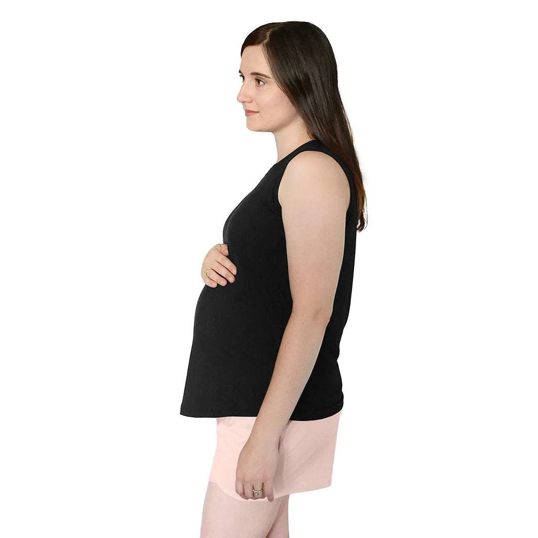 Bamboo Maternity & Nursing Tank | Black