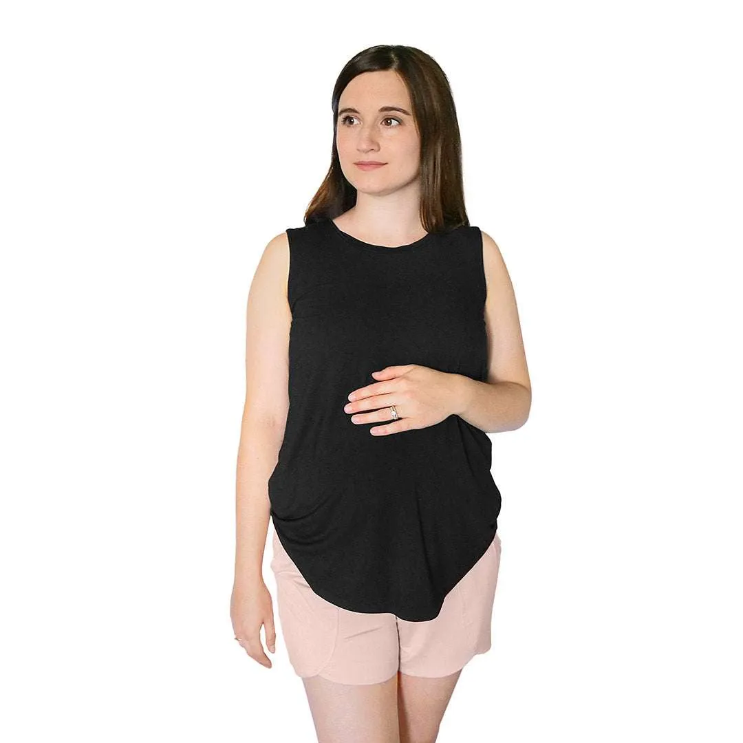 Bamboo Maternity & Nursing Tank | Black