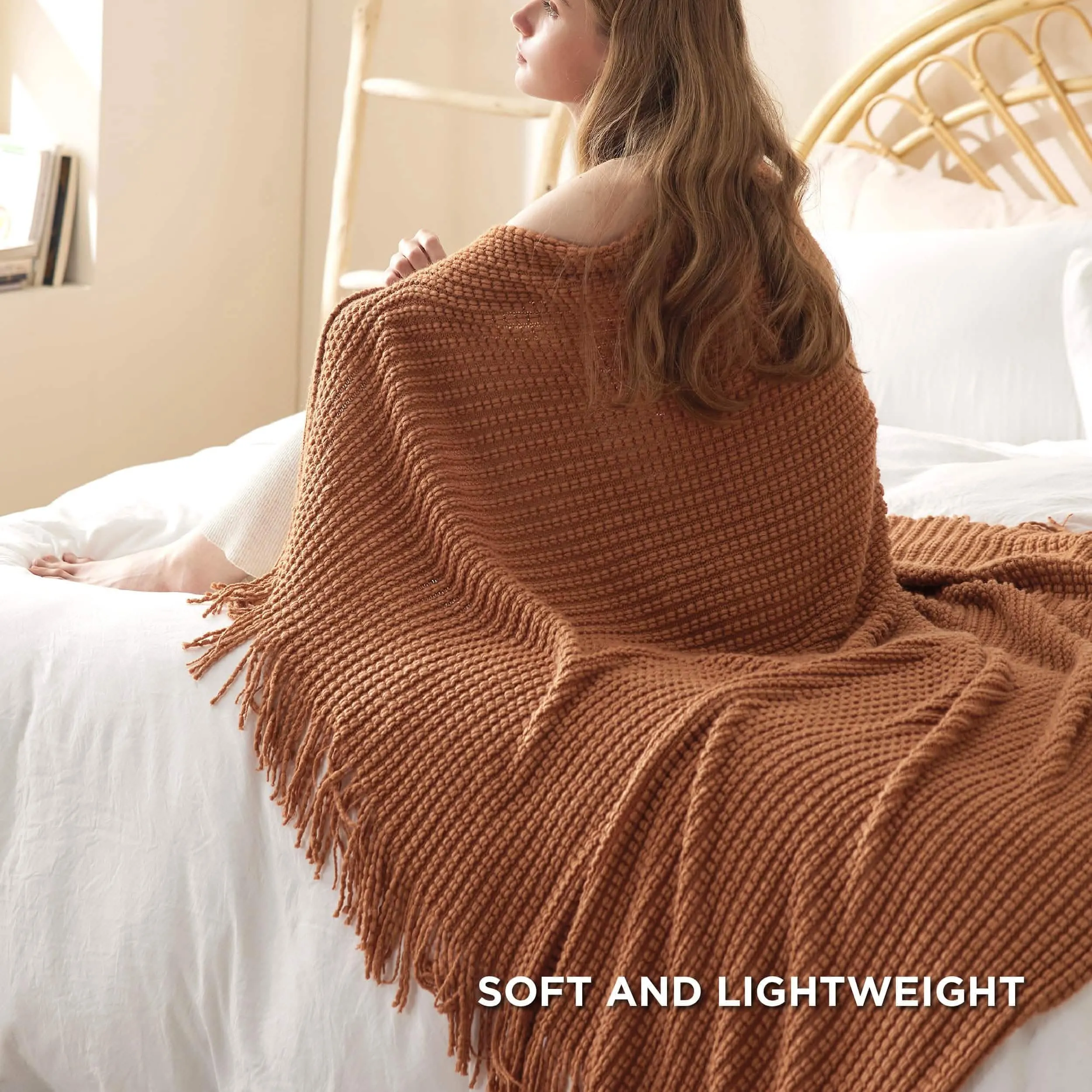 Bedsure Decorative Woven Throw Blanket