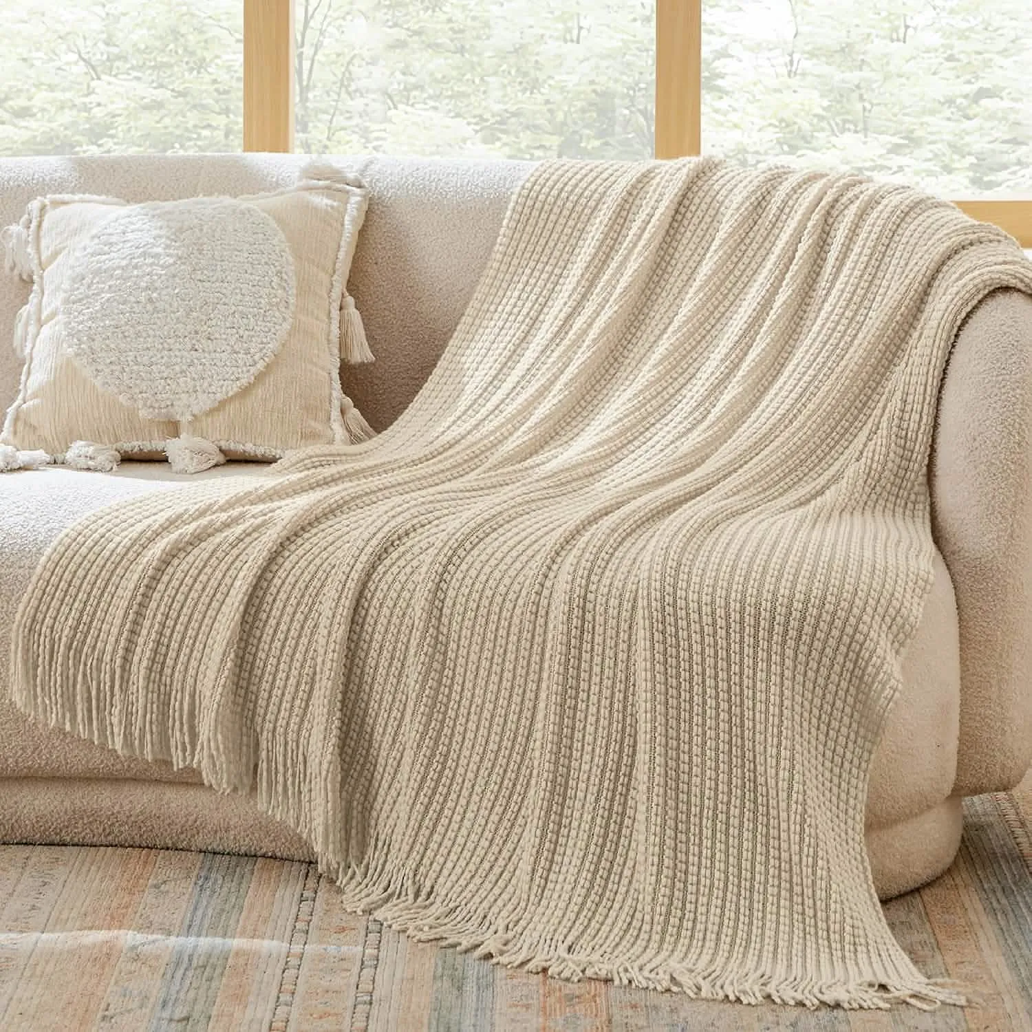 Bedsure Decorative Woven Throw Blanket