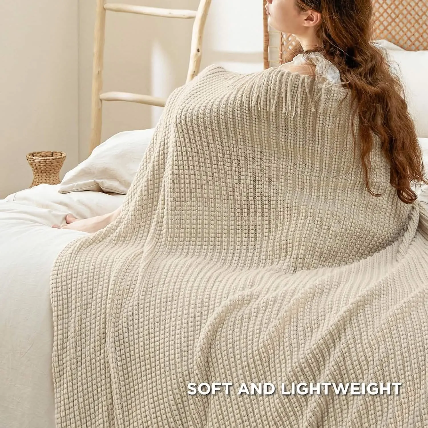 Bedsure Decorative Woven Throw Blanket