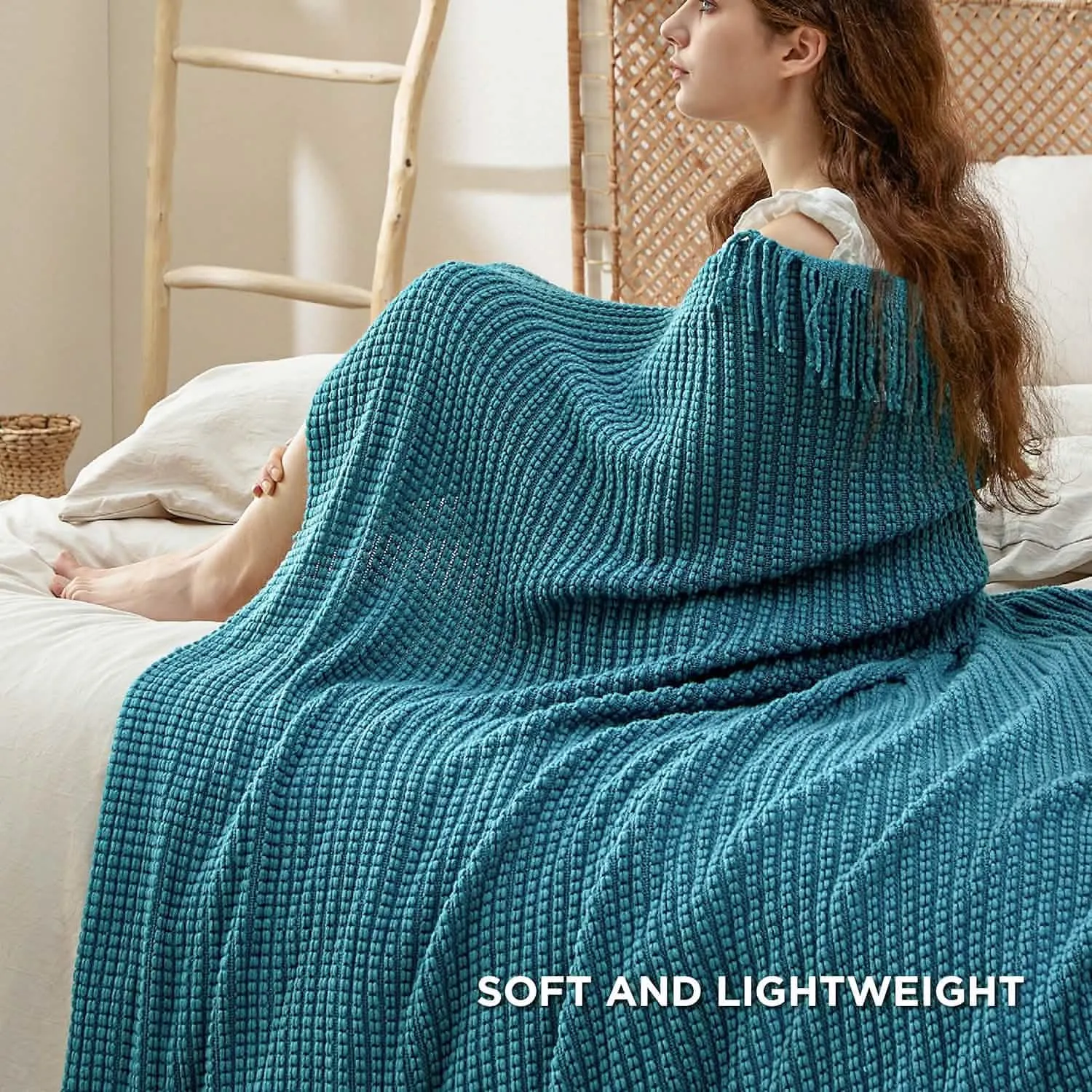 Bedsure Decorative Woven Throw Blanket