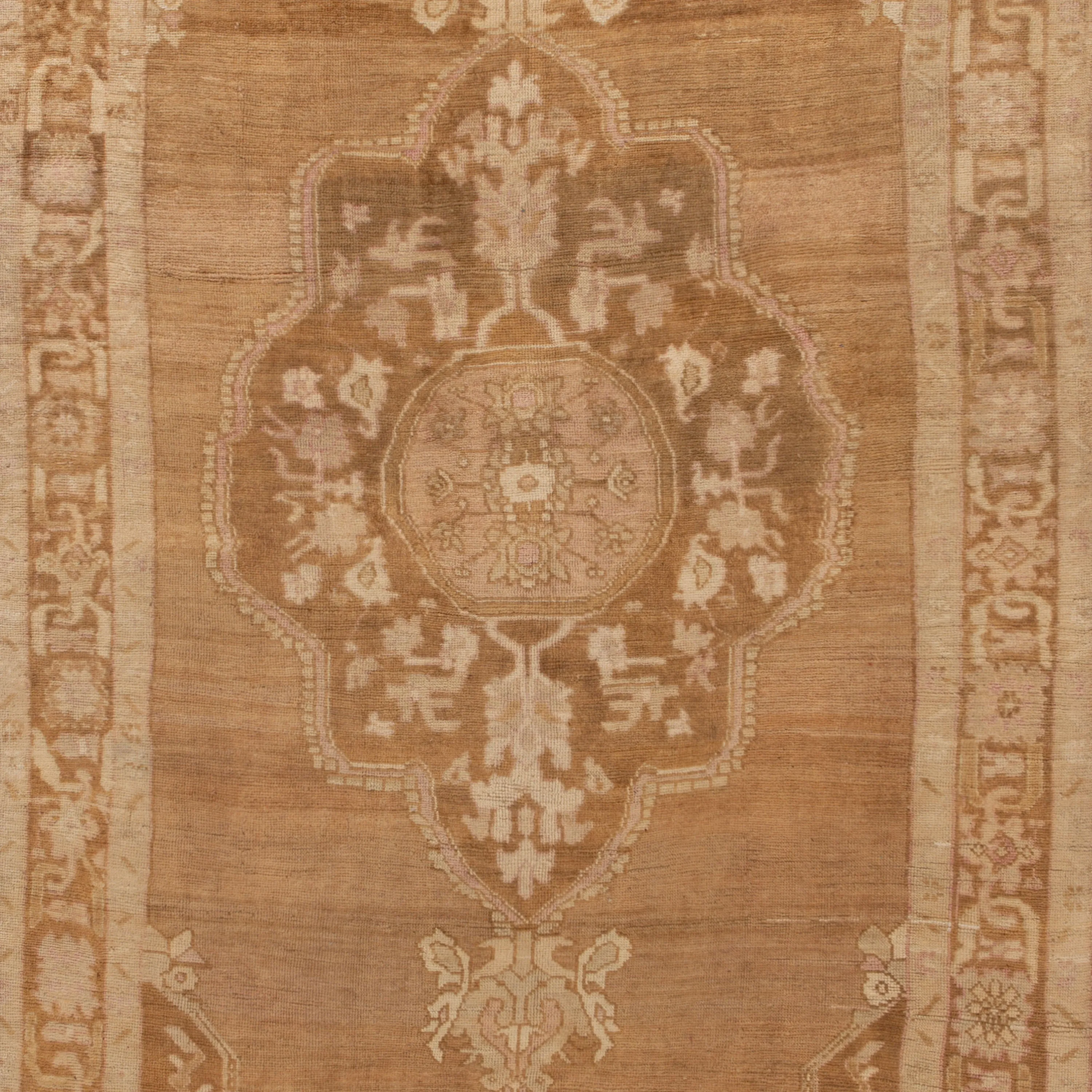 Beige Traditional Wool Rug - 6'1" x 12'3"