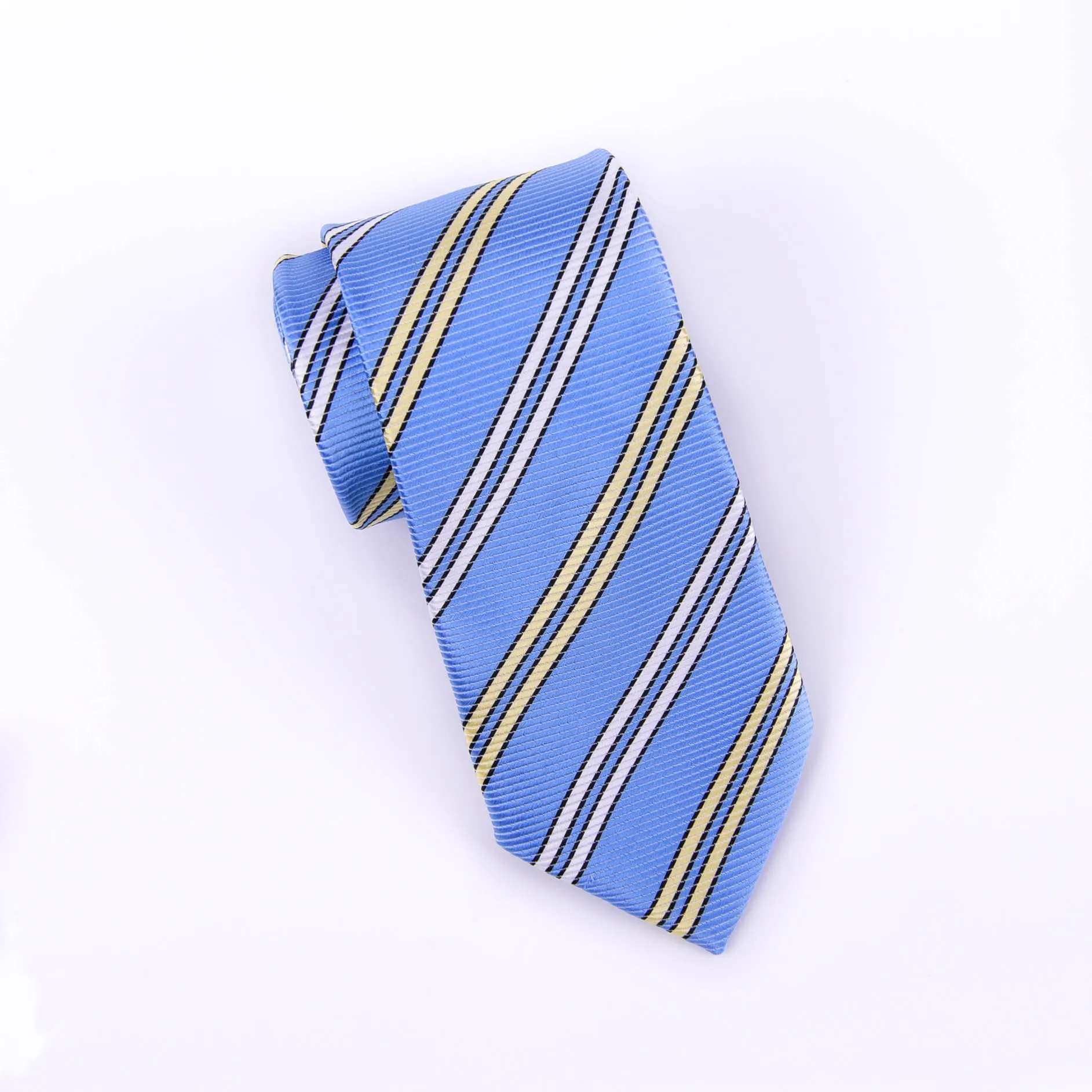 Blue & Yellow Sexy Formal Business Striped 3 Inch Tie Mens Professional Fashion