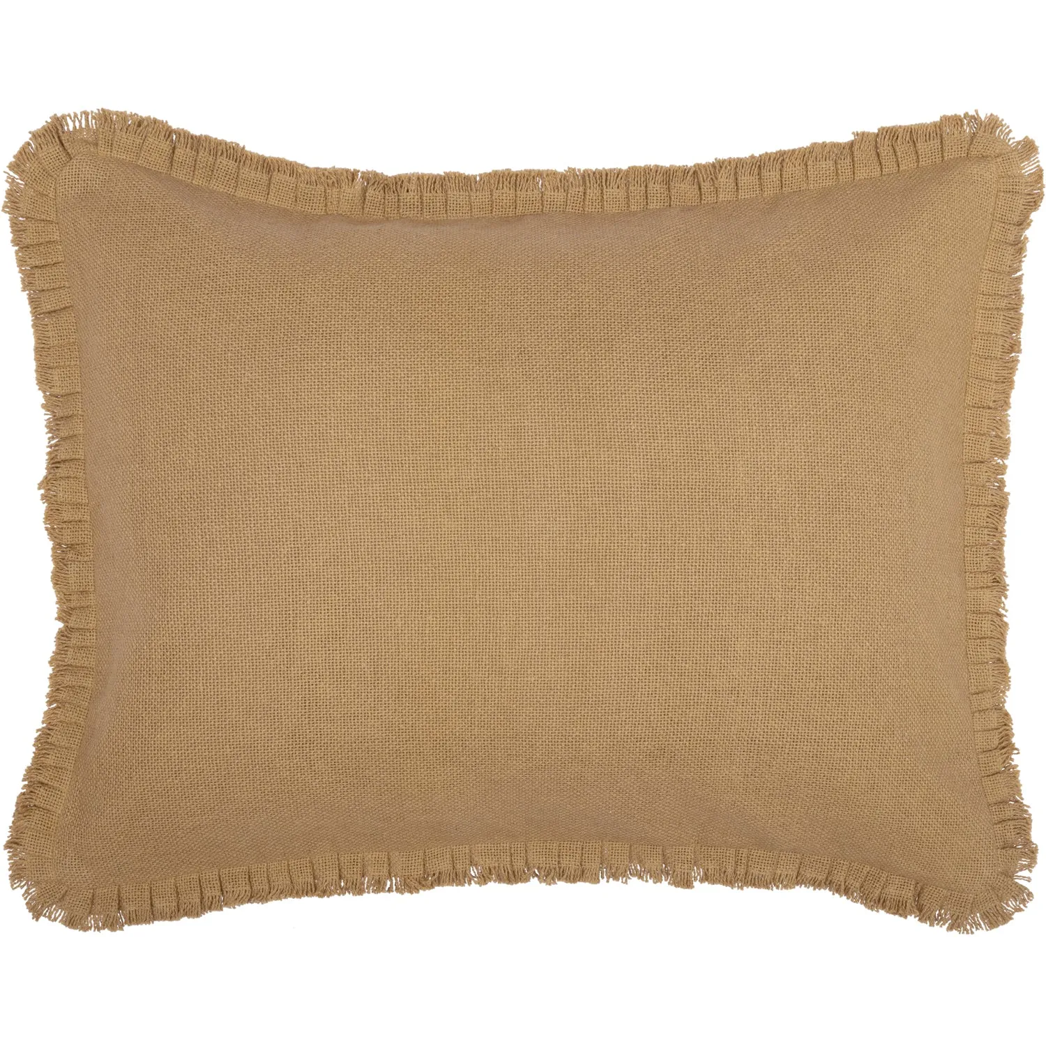 Burlap Sham w/ Fringed Ruffle