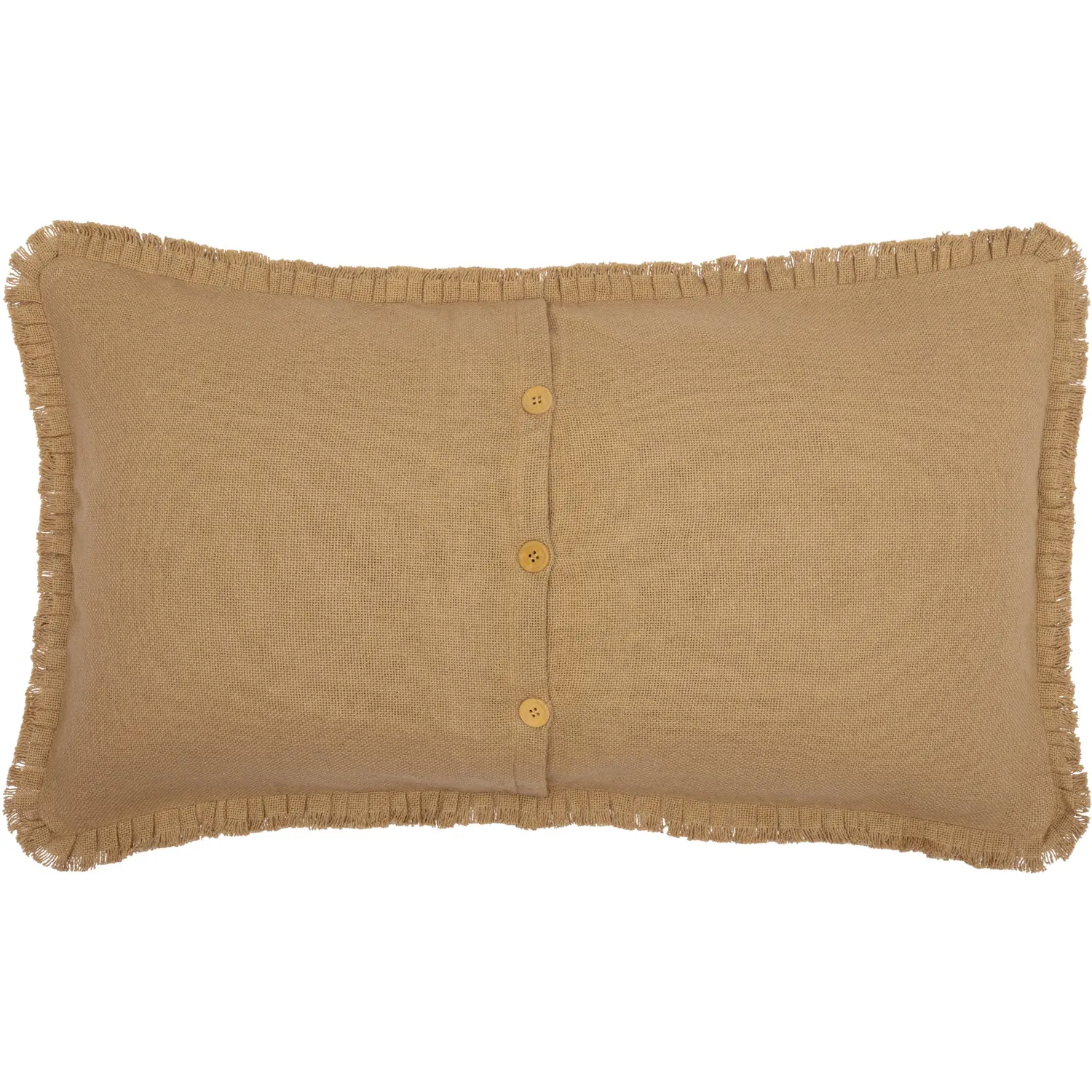 Burlap Sham w/ Fringed Ruffle