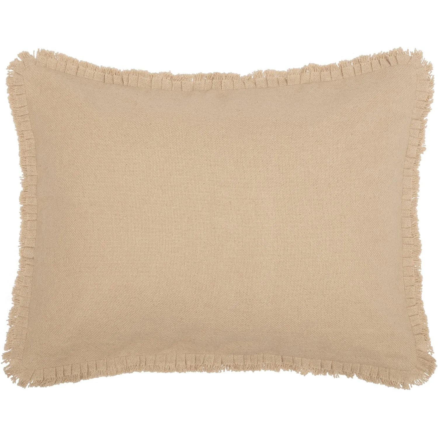 Burlap Sham w/ Fringed Ruffle