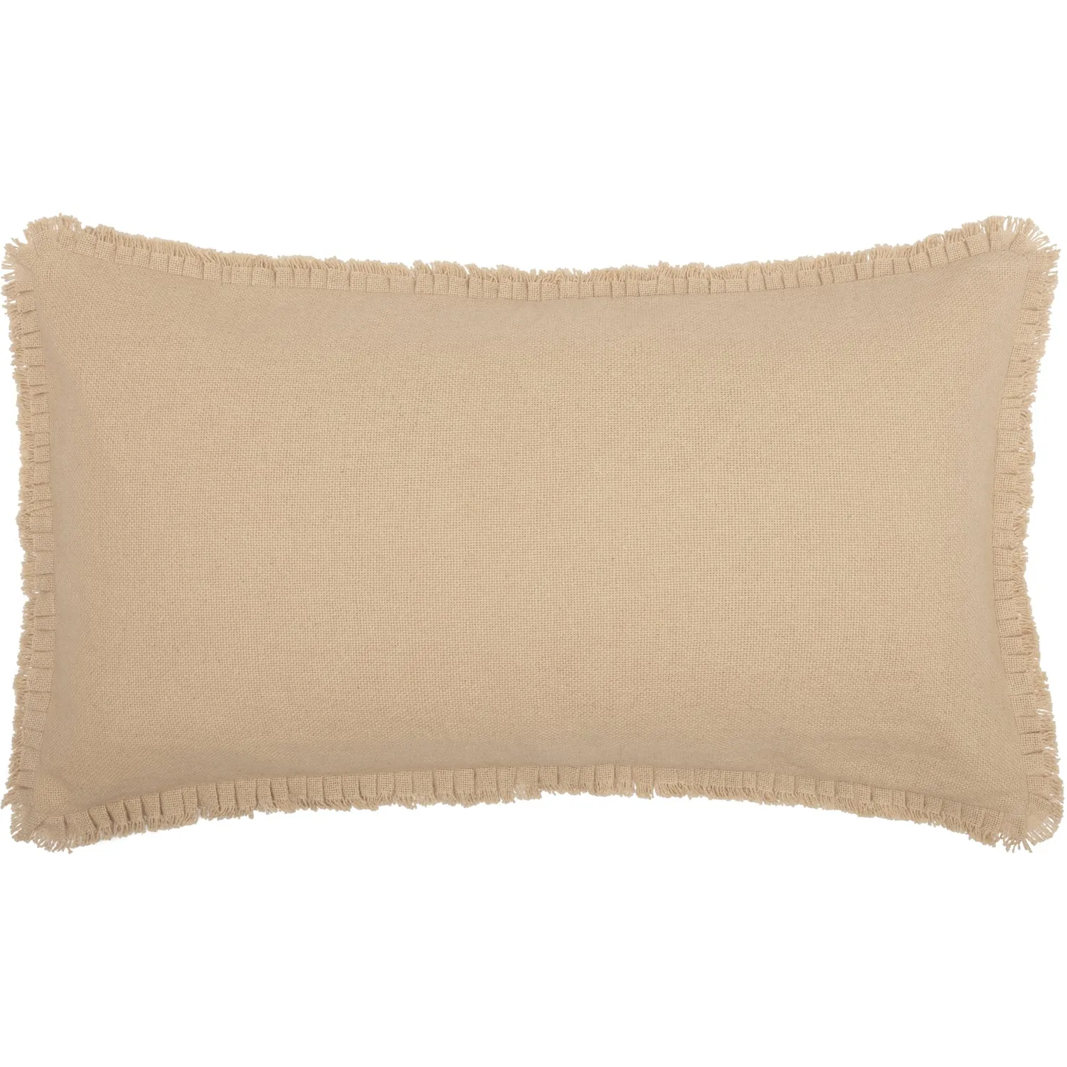 Burlap Sham w/ Fringed Ruffle