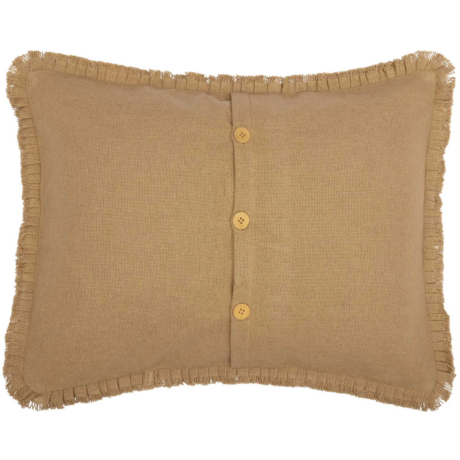 Burlap Sham w/ Fringed Ruffle