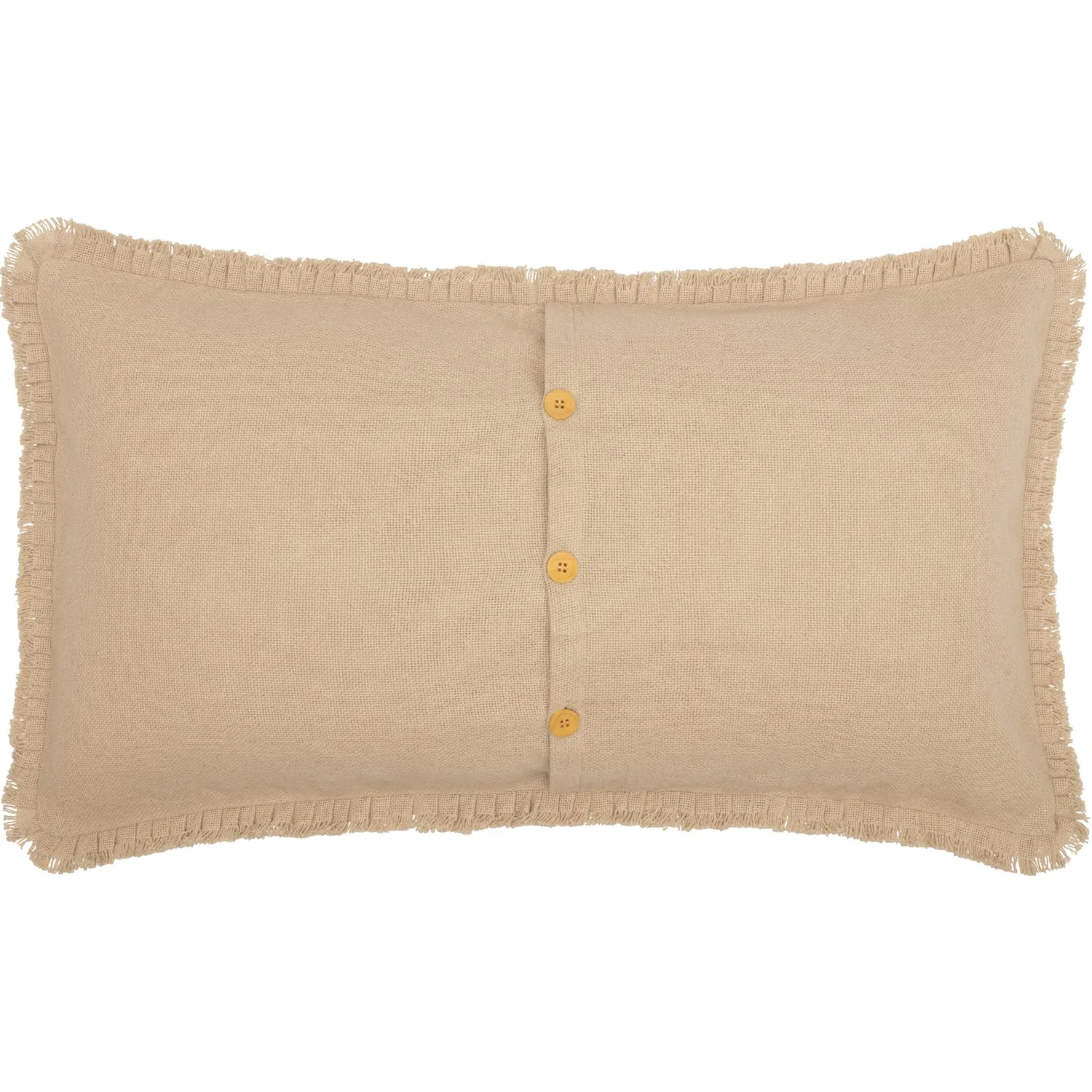 Burlap Sham w/ Fringed Ruffle