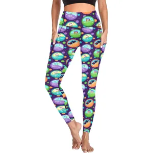 Button Collector Women's Athletic Leggings With Pockets