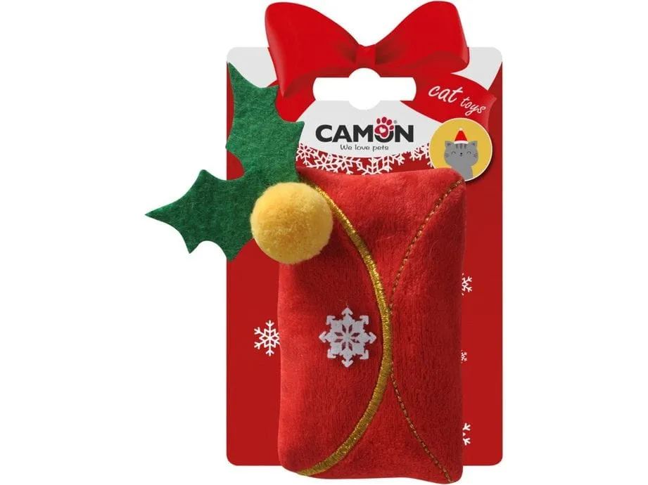 Cat toy- Red Envelope   Christmas Stocking, polyester, approx. 10cm