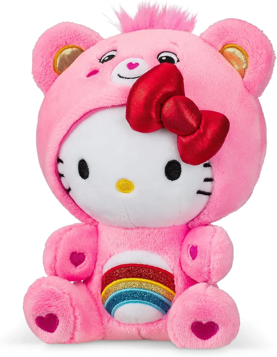 Cheer Bear Hello Kitty - Hello Kitty and Friends x Care Bears 8-inch Plush Toy