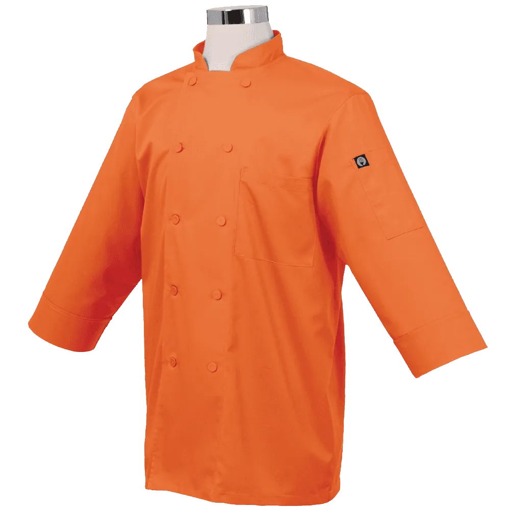 Chef Works JLCL BLK M Basic 3 4 Sleeve Chef Coat