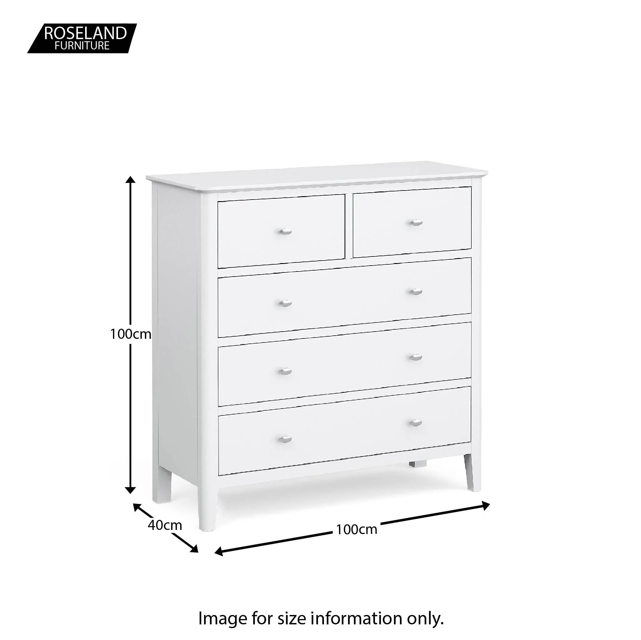 Chester White 2 Over 3 Chest of Drawers