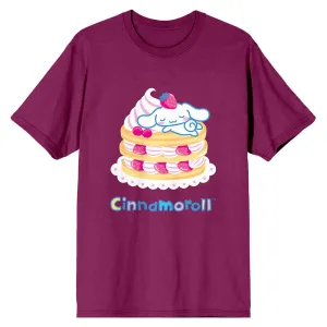 Cinnamoroll Strawberries and Waffles on Berry Tee Unisex