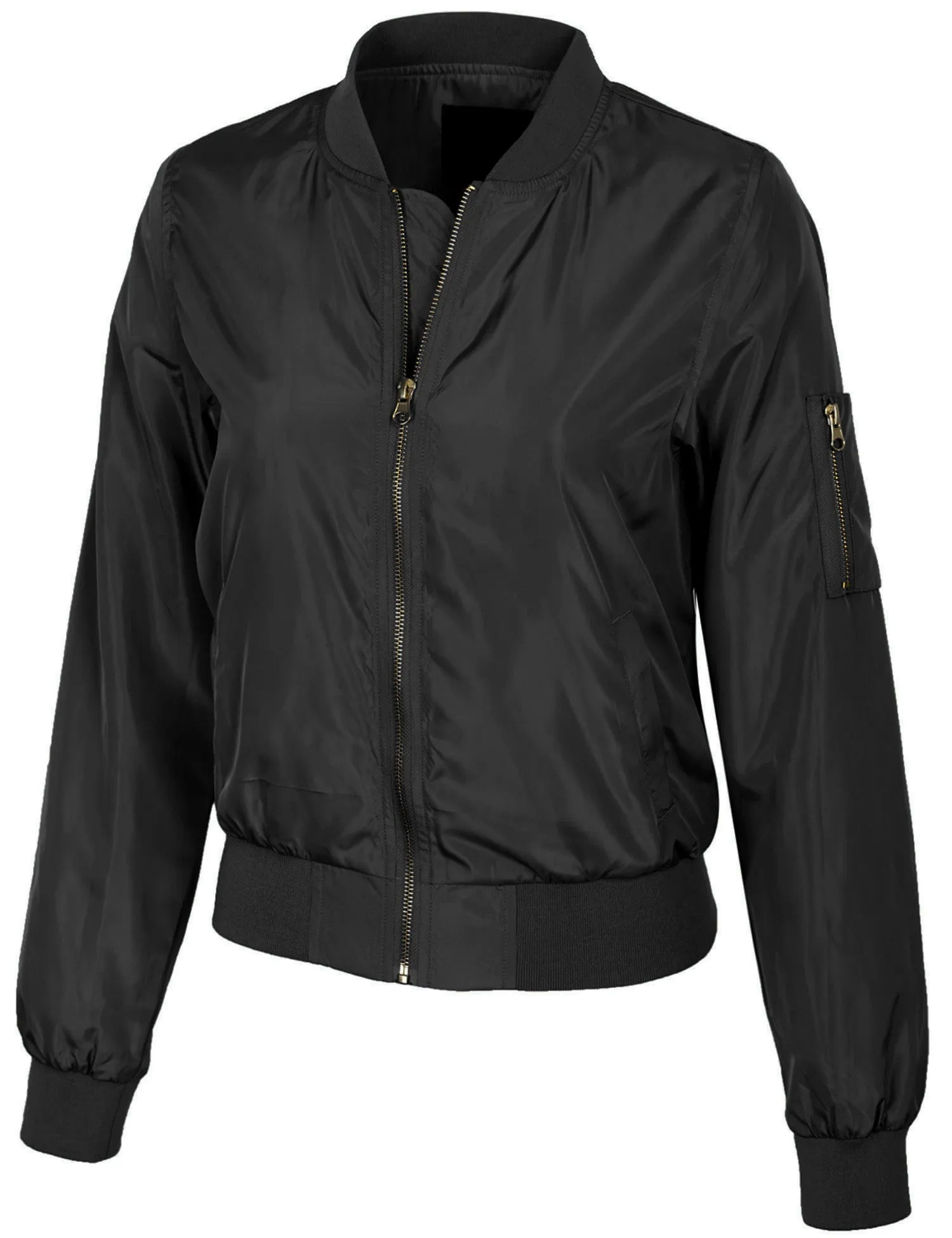 Classic Zip Up Lightweight Bomber Jacket