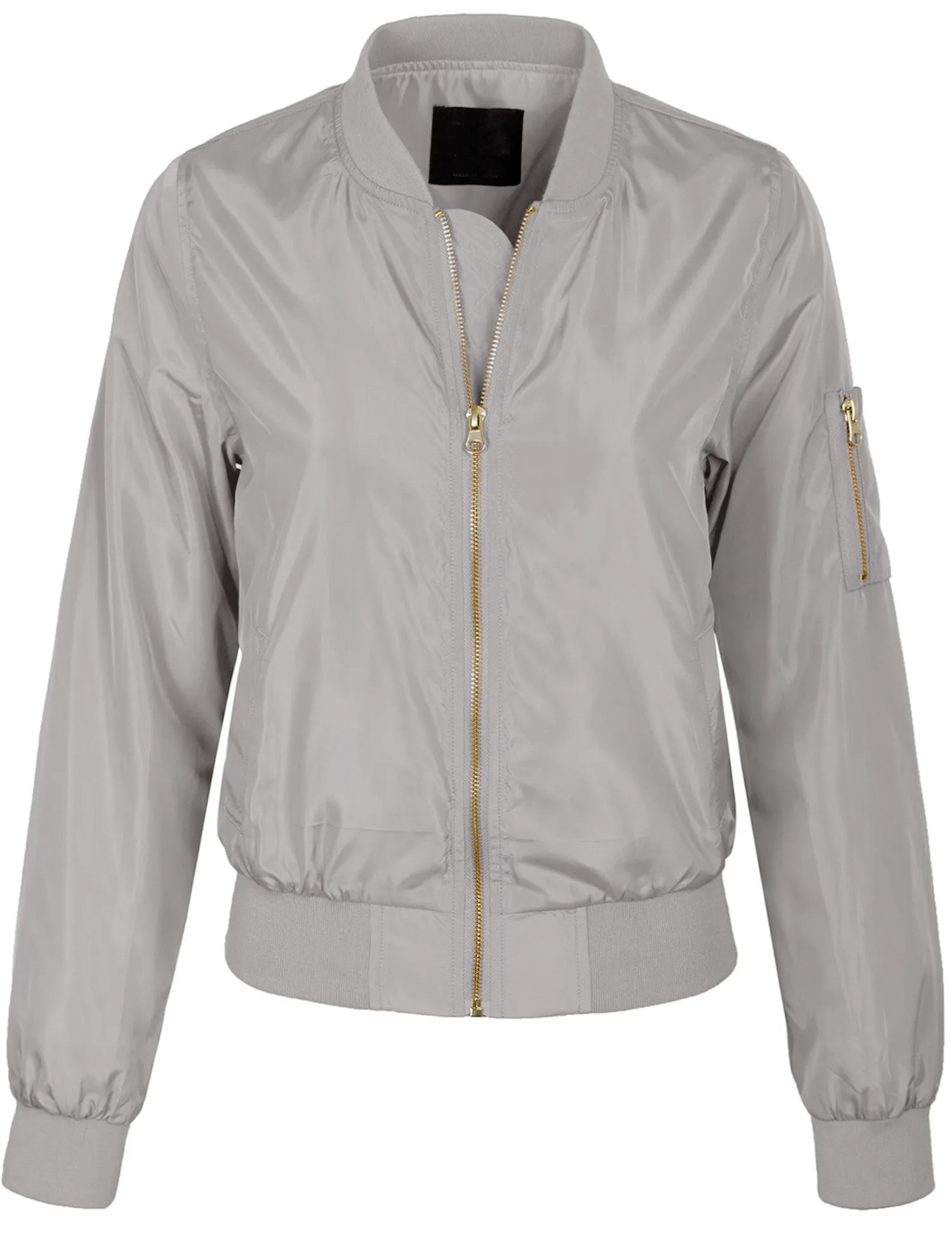 Classic Zip Up Lightweight Bomber Jacket