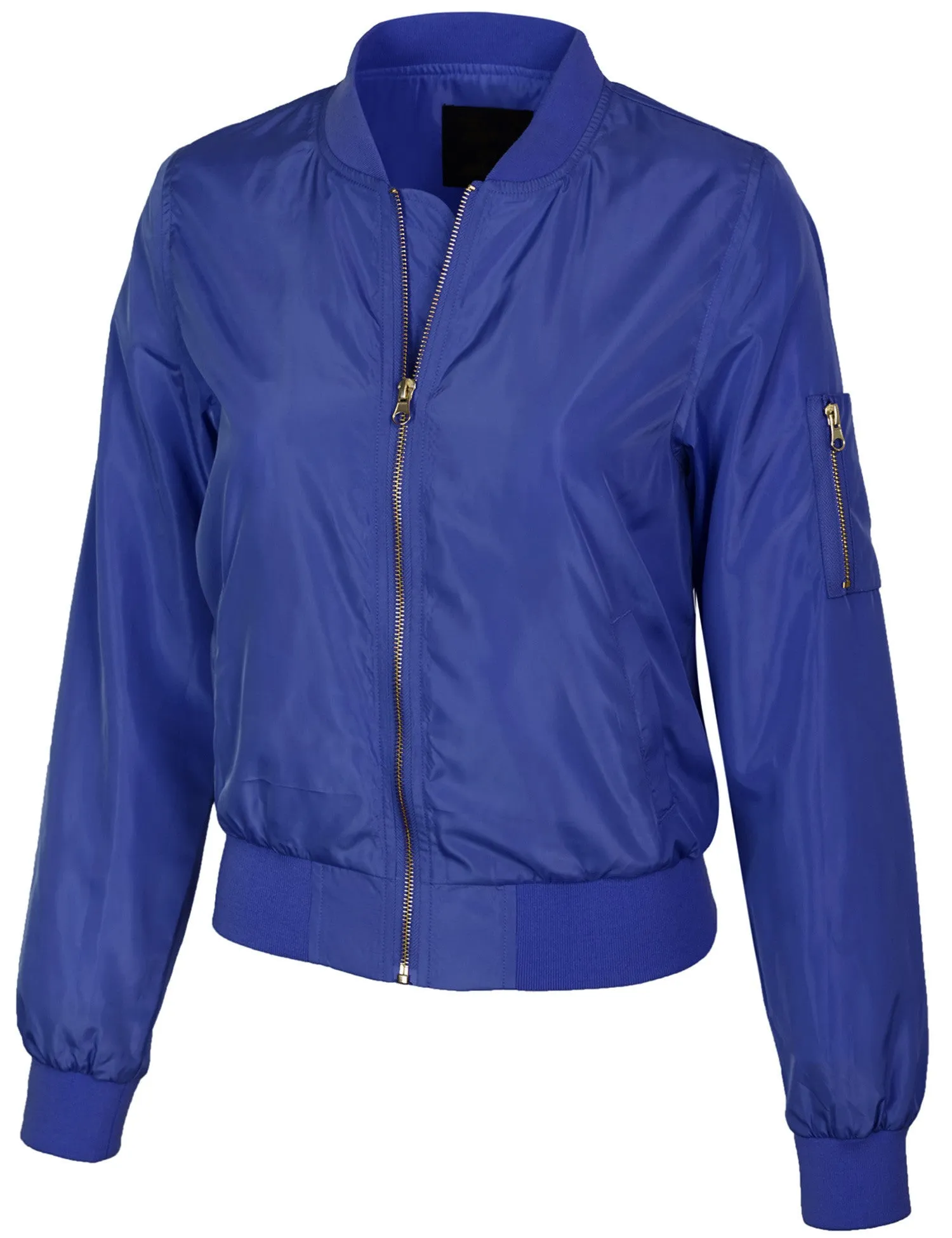 Classic Zip Up Lightweight Bomber Jacket