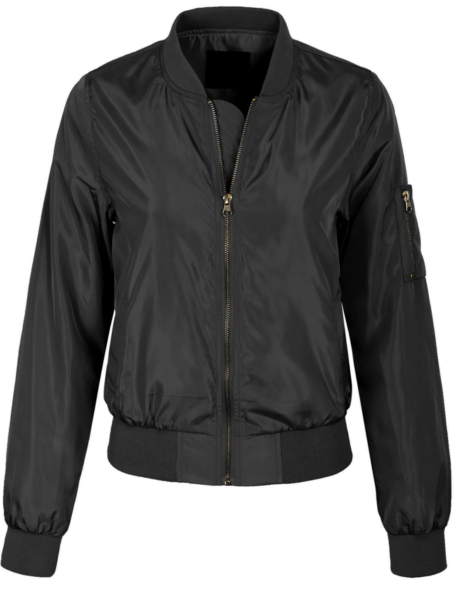 Classic Zip Up Lightweight Bomber Jacket