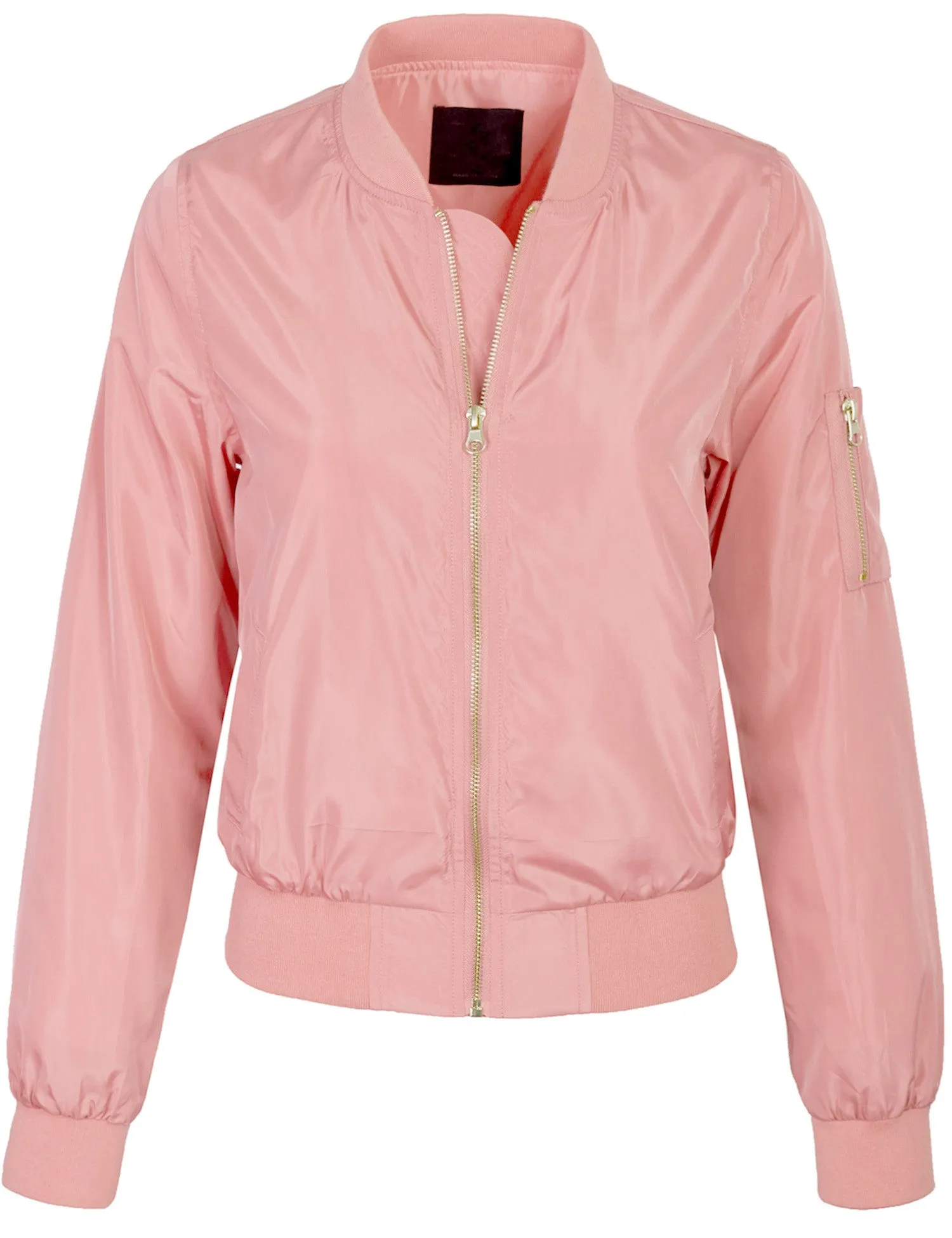 Classic Zip Up Lightweight Bomber Jacket