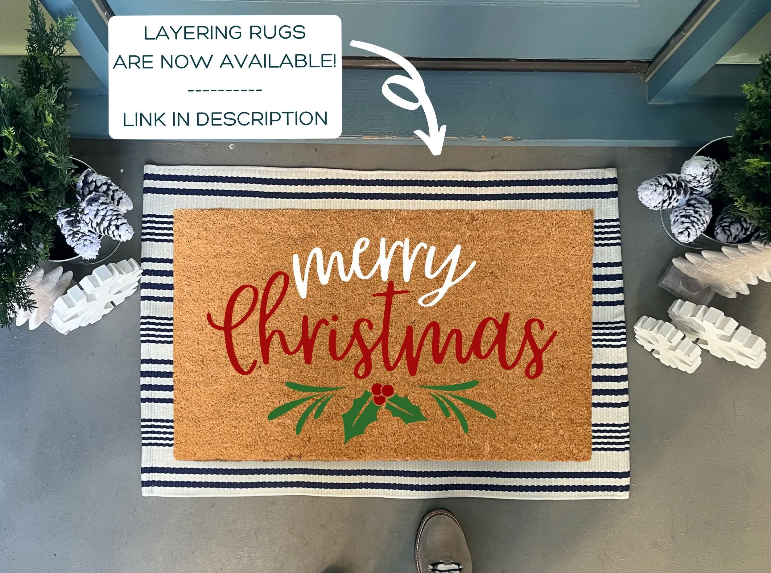 Colorful Merry Christmas Doormat