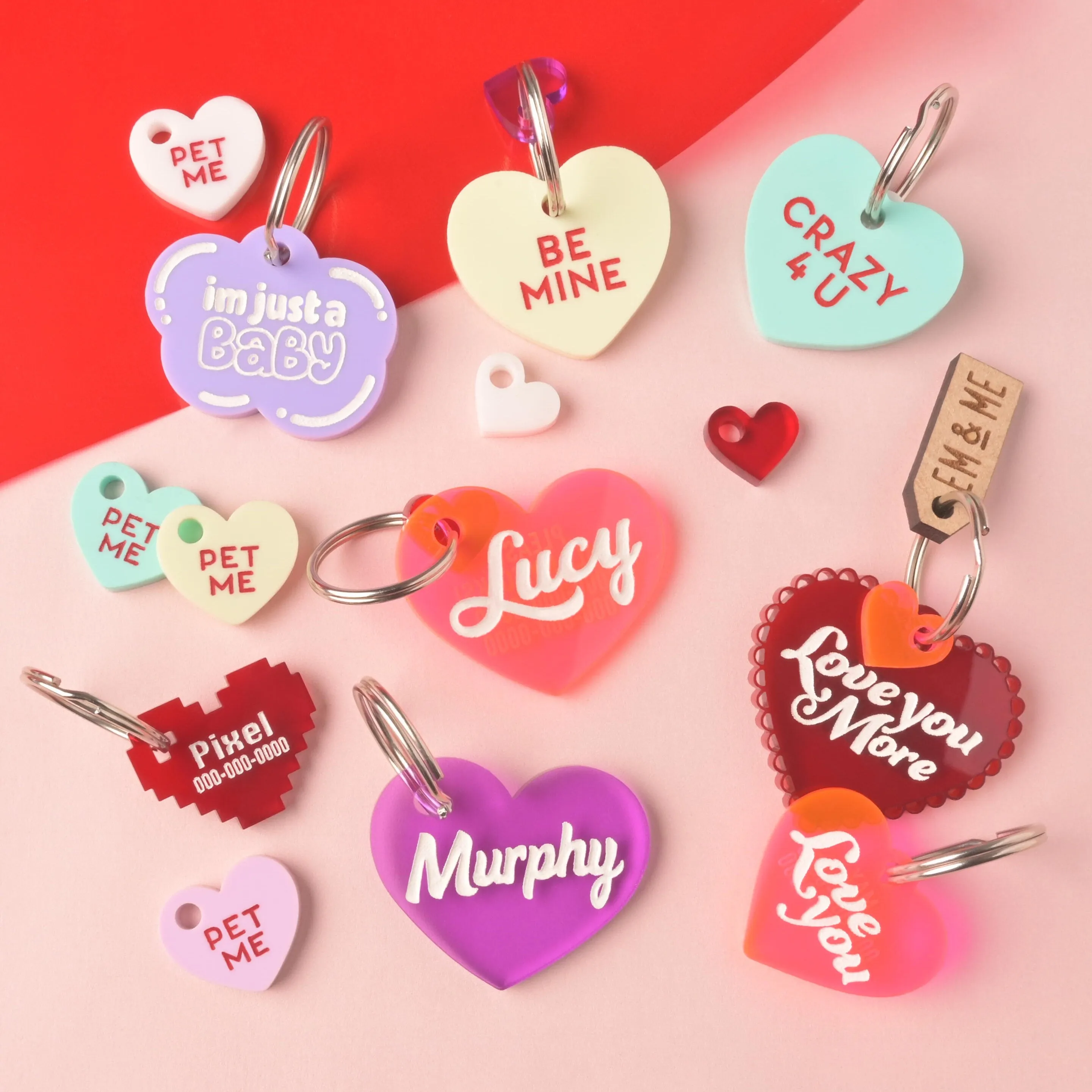 Conversation Heart Personalized Pet Tag