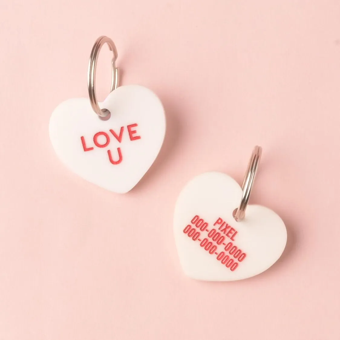 Conversation Heart Personalized Pet Tag