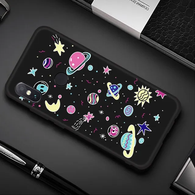 Cool Space Case For Xiaomi Mi 9 A2 8 Lite Pocophone F1 Mix 3 2S For Redmi 7 Note 7 6 5 Pro S2 6A 5A 5 Plus 6 Pro Soft TPU Cover