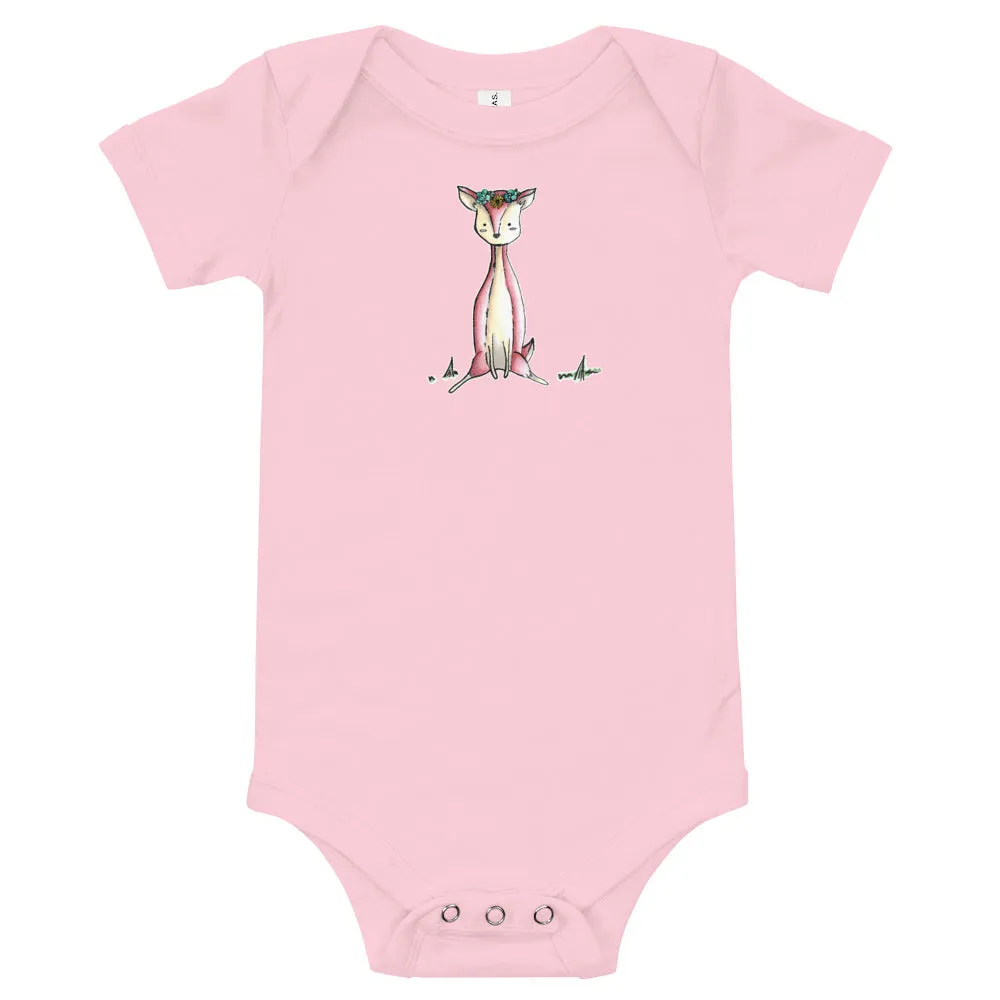 Crystal Sitting- Baby Short Sleeve Bodysuit