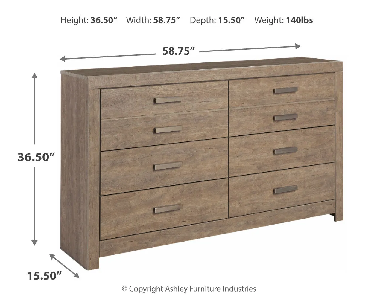 Culverbach King Panel Bed with Dresser