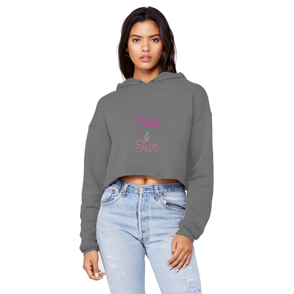 Cute and Fun Unisex Cropped Raw Edge Boyfriend Hoodie