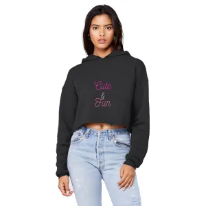 Cute and Fun Unisex Cropped Raw Edge Boyfriend Hoodie